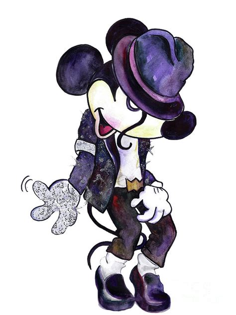 Mickey Mouse-michael Jackson Painting by Salome Mikaberidze