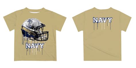 Naval Academy Midshipmen Original Dripping Football Helmet Gold T Shirt