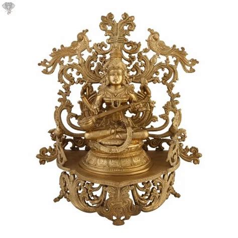 Kalakrithi Brass Polished Saraswati Statue Home At Rs 39600 Piece In