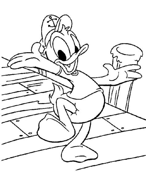 Dessin Donald Duck Dessins Anim S Colorier Coloriages