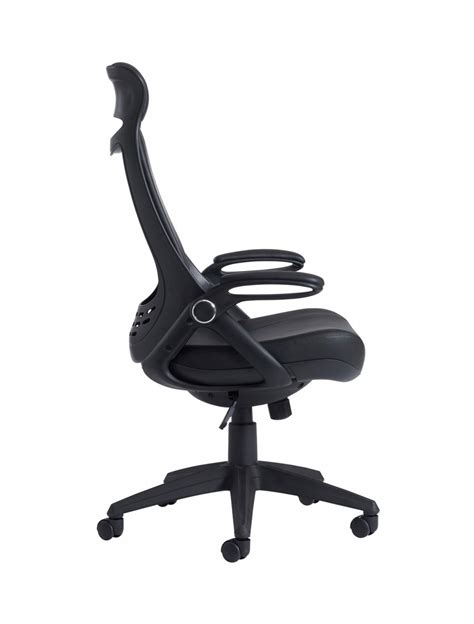 Dams Tuscan Leather High Back Managers Chair Tus300t1 Blk 121 Office