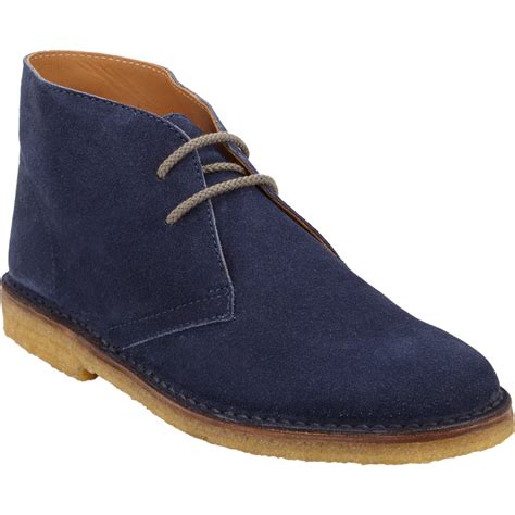 Lyst - Barneys New York Suede Desert Chukka Boots in Blue for Men