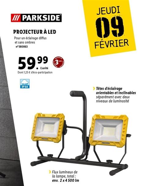 Promo Projecteur à LED chez Lidl