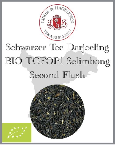 Schwarzer Tee Darjeeling Bio Tgfop Selimbong Second Flush Kg