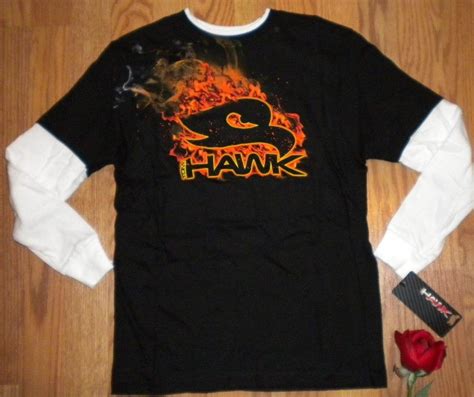 Tony Hawk Logo On Fire T Shirt Mens Tops Skating Outfits Shirts