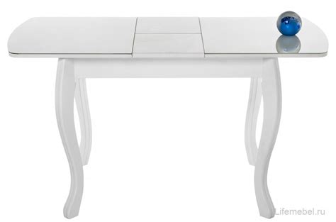 Стеклянный стол Бриллиант белый — купить в Москве по цене 15 386 руб.