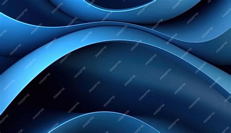 Premium AI Image | 3d blue geometric wallpaper in the style of rounded ...