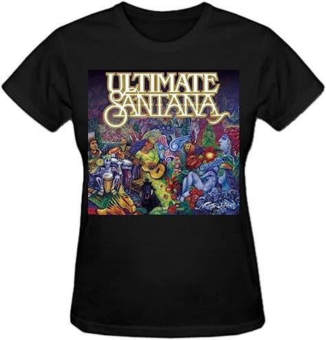 Santana Ultimate Santana Printed T Shirts For Women O Neck Black