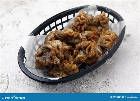 Chicharon Bulaklak Or Pork Intestine A Filipino Dish Stock Image