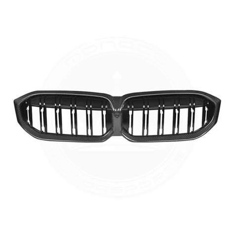 Bmw G20 330i M340i 3 Series Dual Slat Grilles Gloss Black Tri Color Carbon Fiber