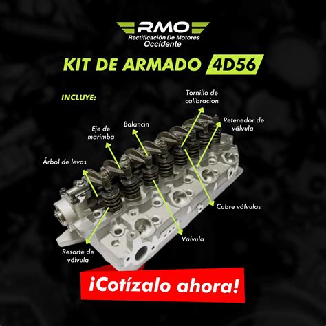 KIT DE ARMADO DE CABEZOTE DE 4D56 SOBRE CARA RMOCR Rectificadora De