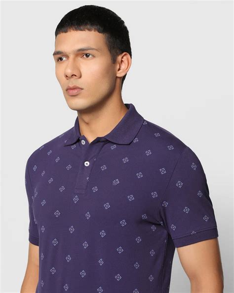 Polo Ink Blue Printed T Shirt Jervin