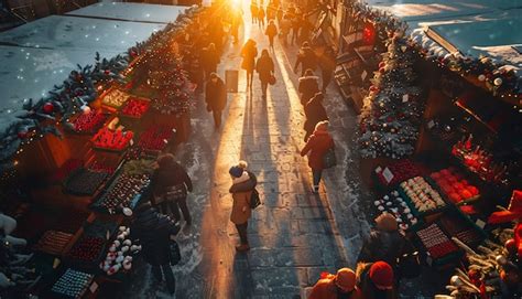 Bellissimo Mercato Di Strada Al Tramonto Foto Gratis