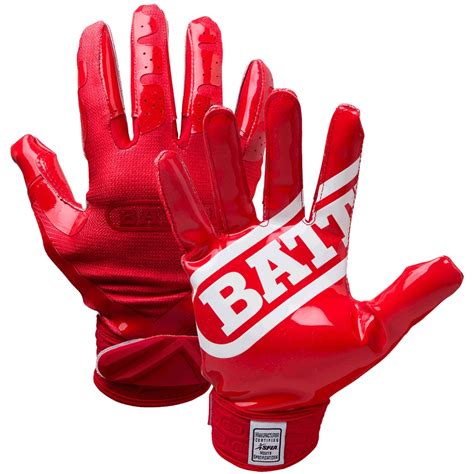 Battle Sports Science Doublethreat Ultratack Football Gloves Redred