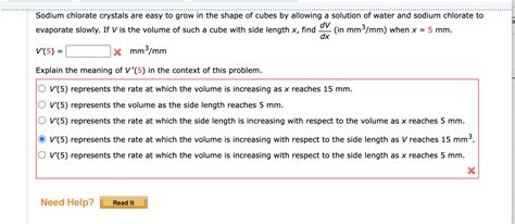 Solved Sodium chlorate crystals are easy to grow in the | Chegg.com