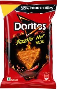 DORITOS Sizzlin Hot Nachos Price In India Buy DORITOS Sizzlin Hot Nachos Online At Flipkart
