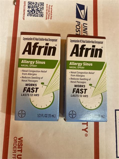 Afrin Allergy Sinus Nasal Spray Oz X Exp Fresh Fast