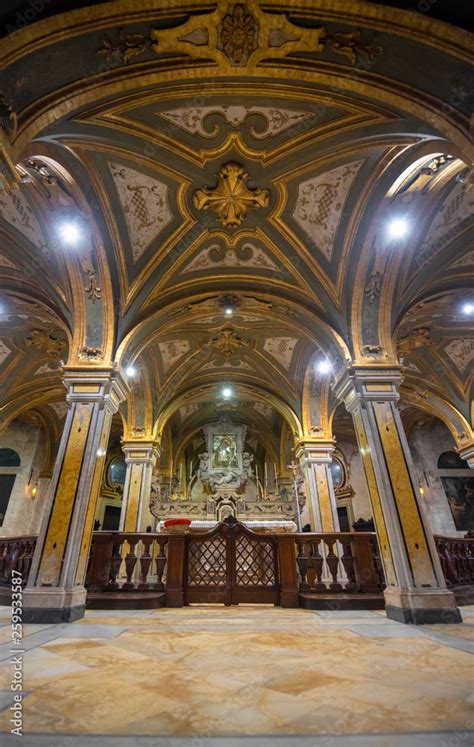 Bari, Puglia, Italy - Inside interior of the crypt at Cathedral of Bari ...