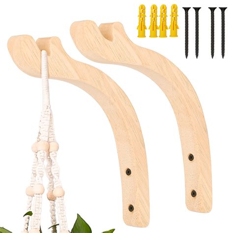 Luter Pack Hanging Plant Hook Wooden Hanging Plant Hook Hanging Plant