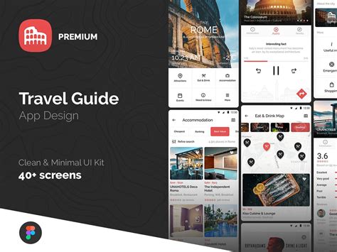 Travel City Guide App Design UI Kit On Inspirationde