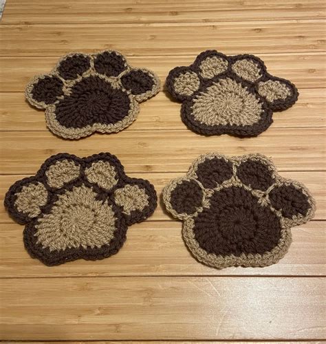 Crochet Paw Print Applique Free Pattern Video C