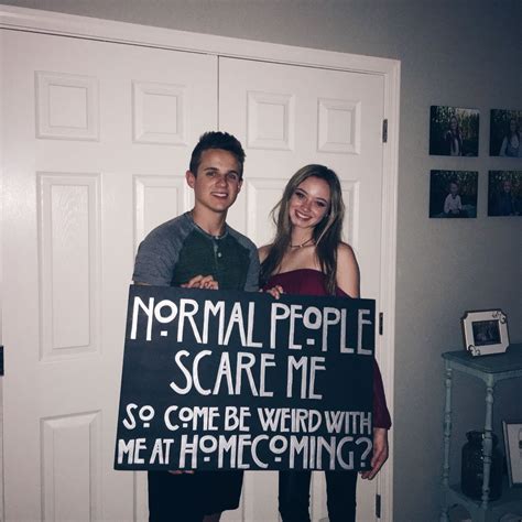 American Horror Story Homecoming Proposal  Homecoming Proposal Cute Prom Proposals Cute