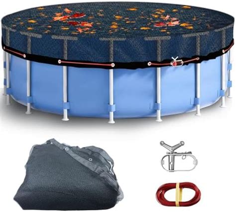 Round Pool Leaf Net Cover For Above Ground Pool Durable Black Swimming Pool Leaf Net Cover With