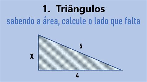 Tri Ngulo Calcule O Lado Que Falta Youtube