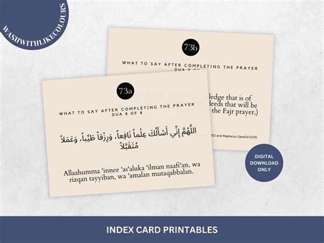 267 Dua Supplications Diy Index Card Printables Arabic English Translation Transliteration