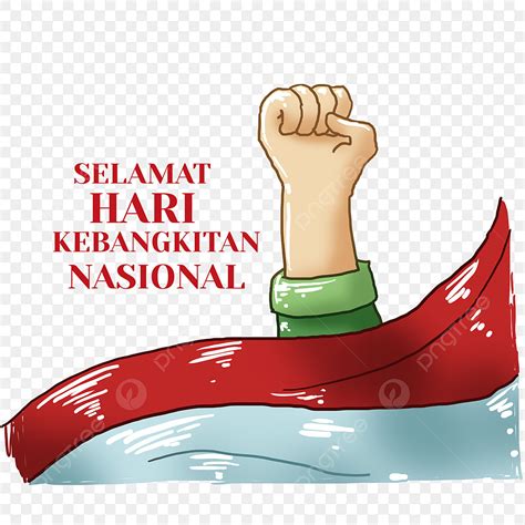 Hari Kebangkitan Nasional Con La Bandera De Merah Putih PNG Pahlawan