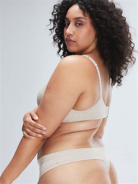 Cotton Essentials Thong Panty In Nude Savage X Fenty