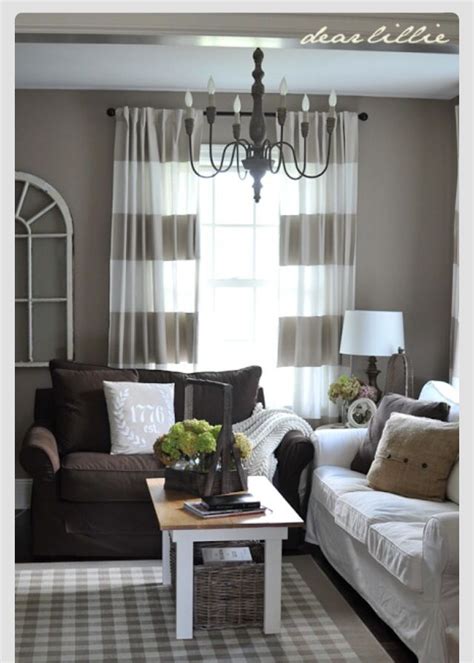 Grey Walls Brown Couch What Color Curtains Wall Design Ideas