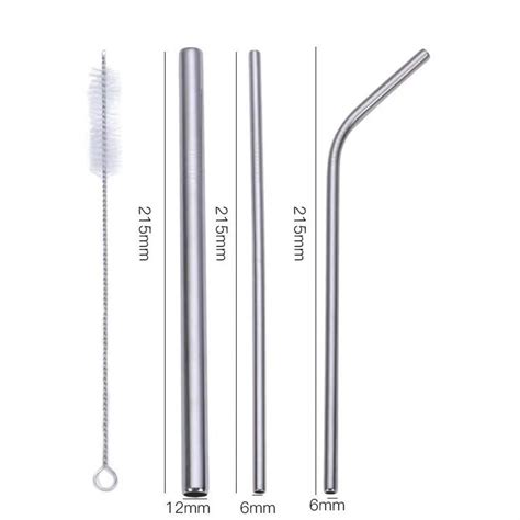 Jual Reborn Reusable Stainless Straw Set 5 Sedotan Stainless Steel Set Ss 66 Shopee Indonesia