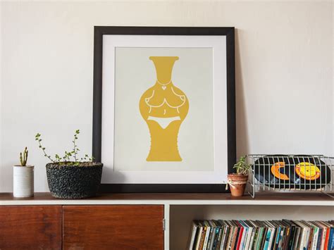 Abstract Art Print Abstract Nude Yellow Nude Art Modern Art Etsy