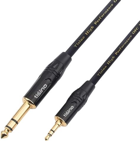 3.5mm (1/8 inch) TRS to 6.35mm (1/4 inch) TRS Stereo Cable, Heavy Jack ...