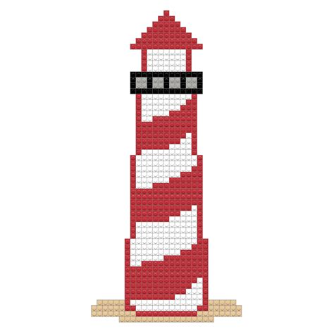 Pixel Art Lighthouse Grid Pixel Brik Pixel Art Grid