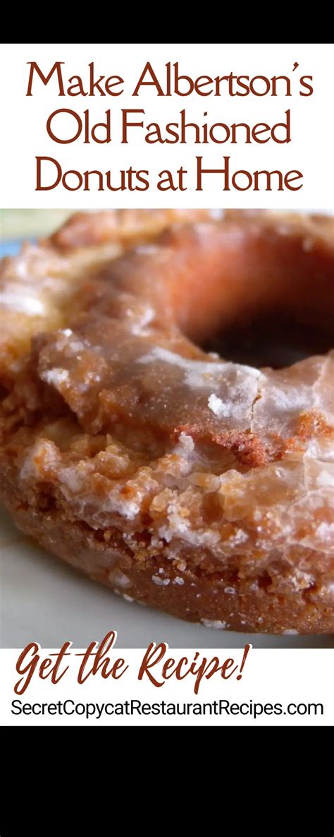 Albertson's Old Fashioned Donuts Recipe