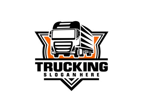 trucking company logo. Bold badge emblem logo concept. Ready made logo ...