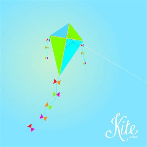 Colorful Kite Isolated On Background Stock Vector Image By