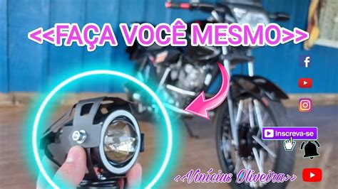 Como Instalar Par Farol Milha Angel Eye U Led Auxiliar W Azul Na