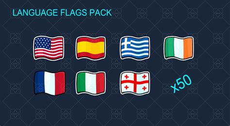 Language flags icons pack | GameDev Market