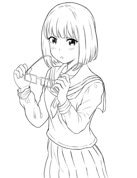 artstation anime school girl uniform