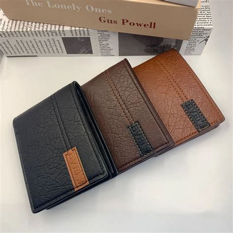 Short Men Wallets Zipper Coin Pocket Slim Card Holders Luxury Male