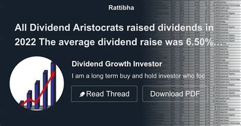 All Dividend Aristocrats Raised Dividends In The Average Dividend