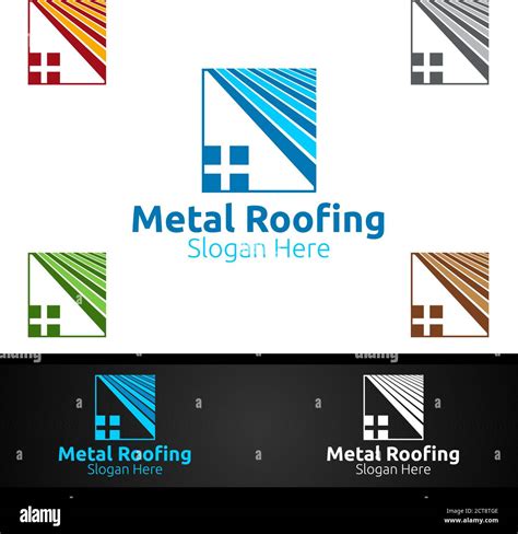 Metal Roofing Logo For Shingles Roof Real Estate Or Handyman