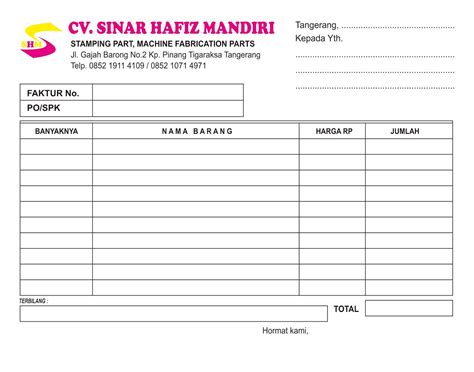 Referensi Contoh Faktur Nota Dan Kwitansi 75 Tentang Ide Desain Invoice Hot Sex Picture