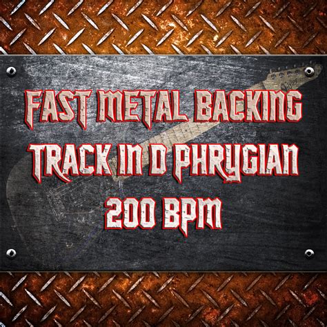 Fast Metal Backing Track Bass Drums In D Phrygian Bpm