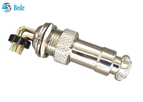 PCB Welding Gx16 Aviation Connector With 90 Angle Pins Male And Female ...