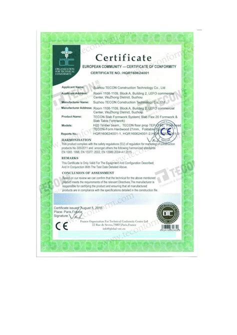 Pdf Ce Certificate Certificate European Community Certificate Of