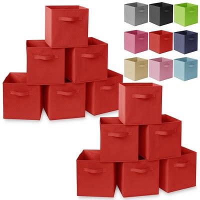 Casafield Set Of 12 Collapsible Fabric Storage Cube Bins 11 Foldable